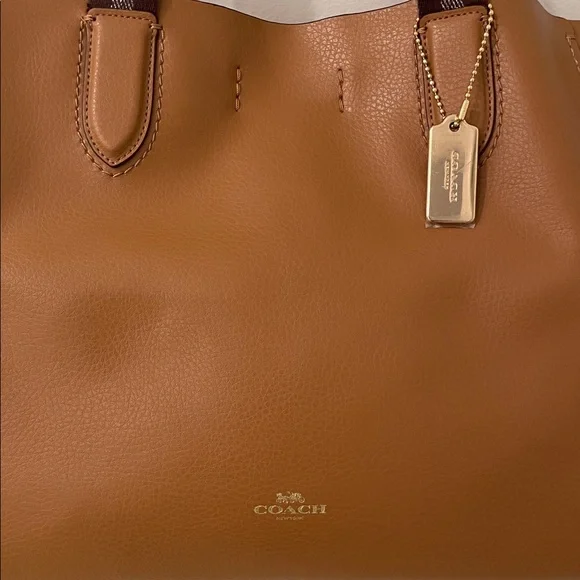 Coach Brown Leather Tote Bag - Picture 2 of 10